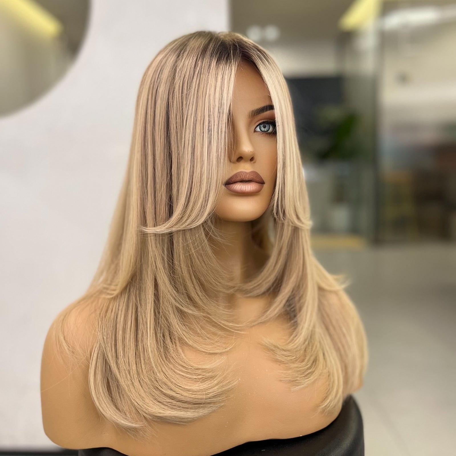 LUMIÈRE | VELVET LUXE LACE TOP WIG — ROOTED BALAYAGE BLONDE