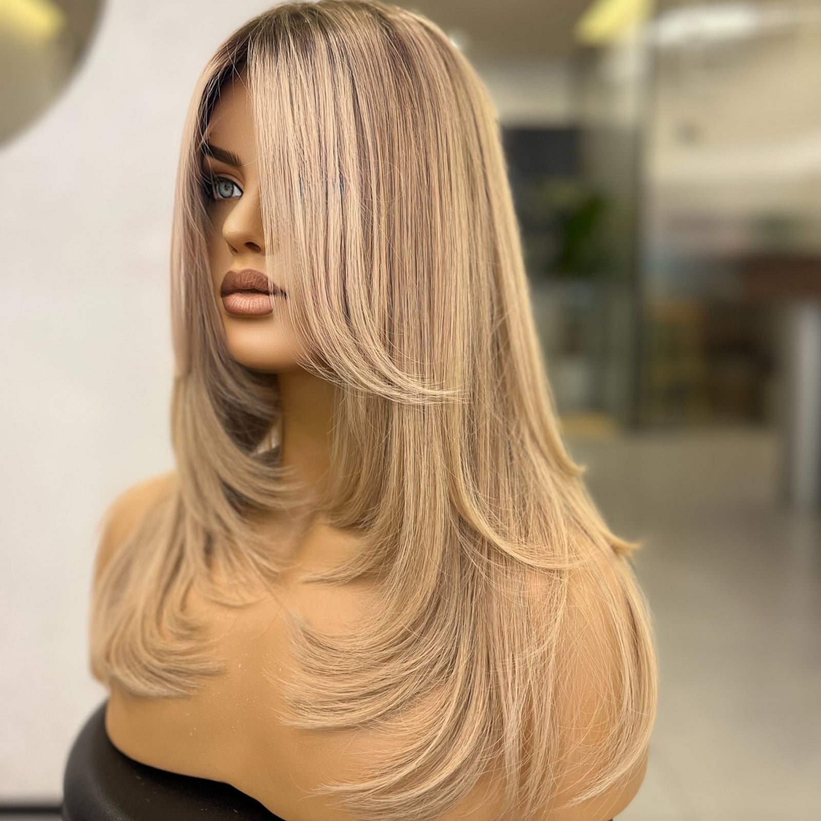 LUMIÈRE | VELVET LUXE LACE TOP WIG — ROOTED BALAYAGE BLONDE