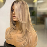 LUMIÈRE | VELVET LUXE LACE TOP WIG — ROOTED BALAYAGE BLONDE