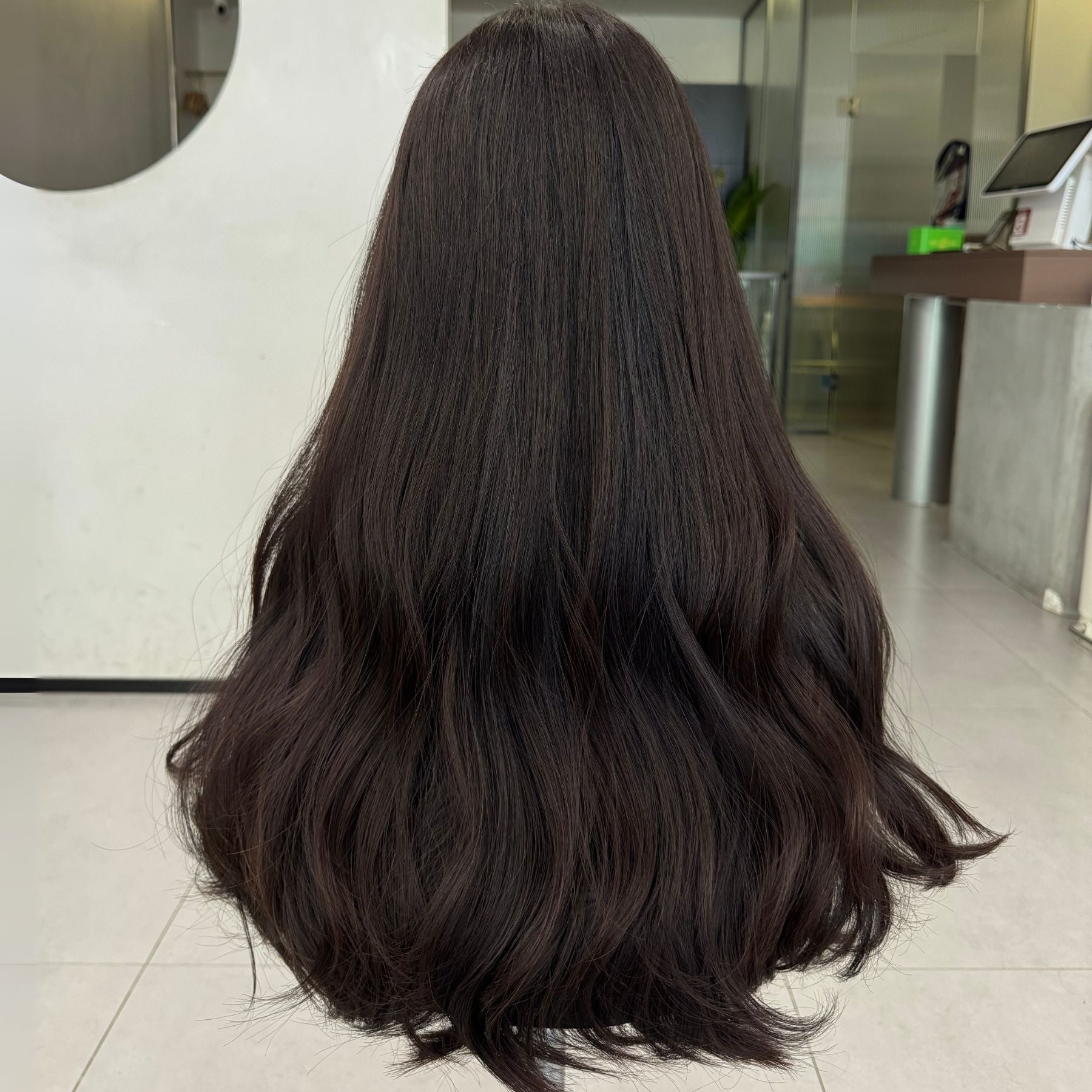 CELESTE | SWISS LACE TOP WIG - WARM DARK BROWN