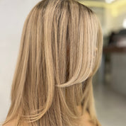 LUMIÈRE | VELVET LUXE LACE TOP WIG — ROOTED BALAYAGE BLONDE