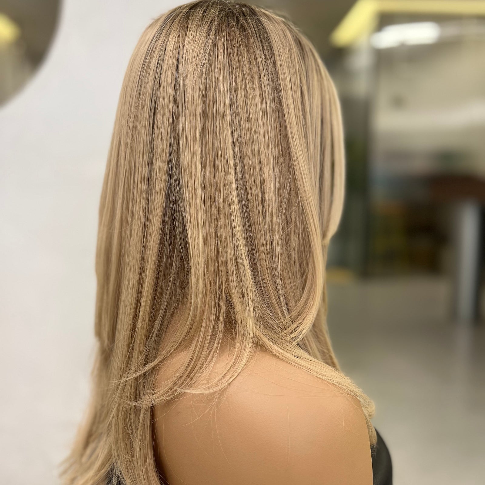 LUMIÈRE | VELVET LUXE LACE TOP WIG — ROOTED BALAYAGE BLONDE