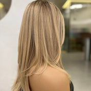 LUMIÈRE | VELVET LUXE LACE TOP WIG — ROOTED BALAYAGE BLONDE
