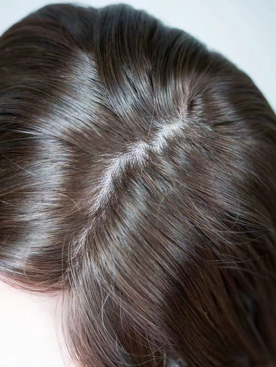 KATE European hair topper parting detail