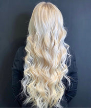 #613 Platinum Blonde Invisi Butterfly Weft™ Hair Extensions - PureDivineHair