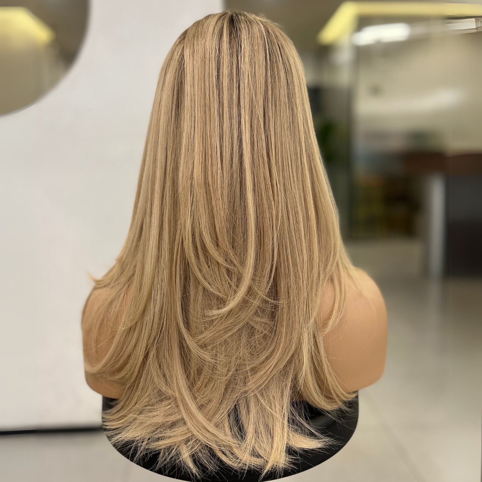 LUMIÈRE | VELVET LUXE LACE TOP WIG — ROOTED BALAYAGE BLONDE
