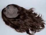 JUNE | NATURAL DIMENSIONAL DARK BROWN | SILK TOP TOPPER | 8"X8"