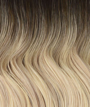 #Iced Coffee Balayage Machine Weft Hair Extensions