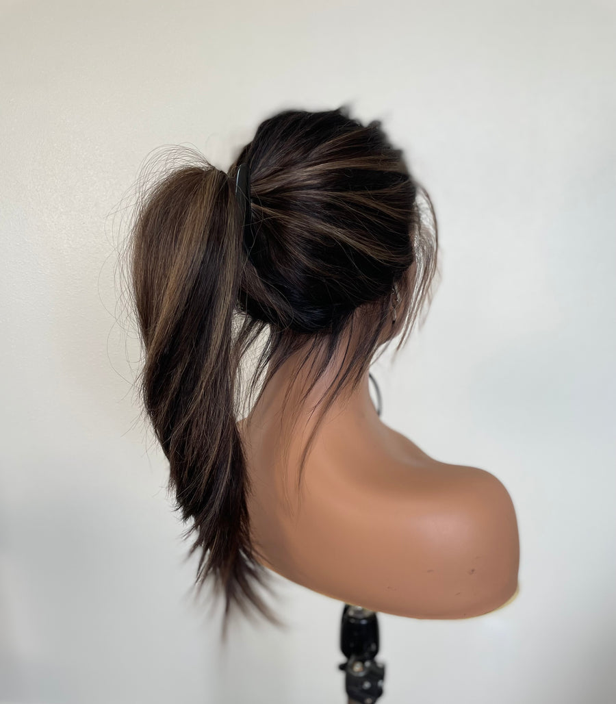 VELVA — Mongolian Virgin Hair Ponytail Lace Wig - PureDivineHair