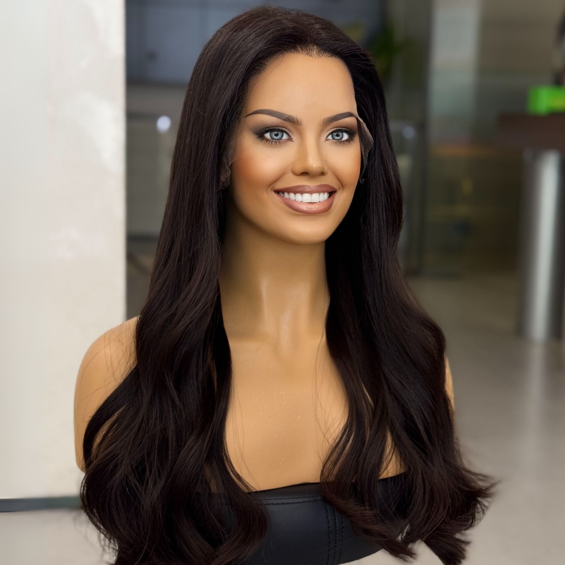 CELESTE | SWISS LACE TOP WIG - WARM DARK BROWN
