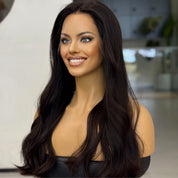 CELESTE | SWISS LACE TOP WIG - WARM DARK BROWN