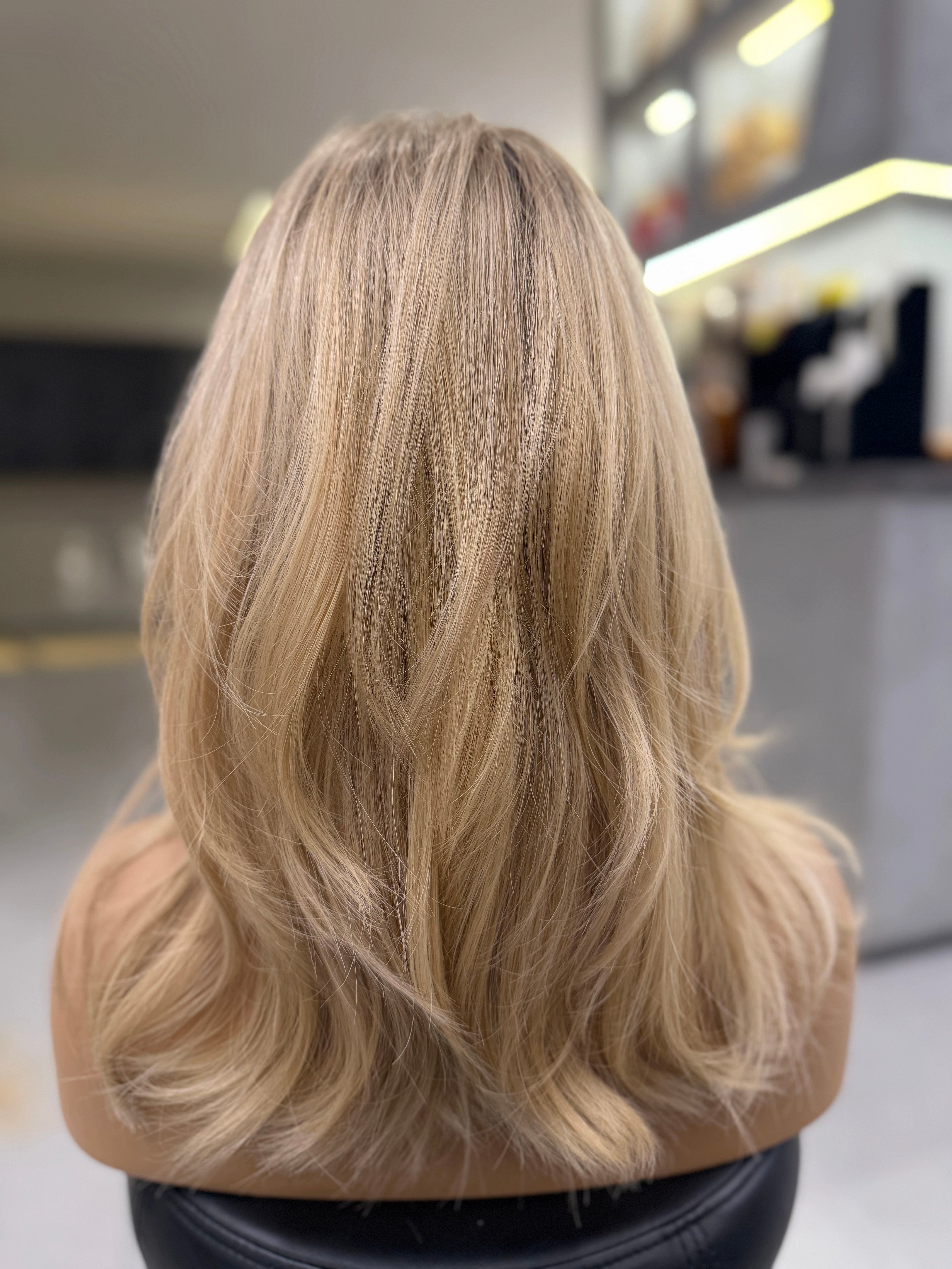 BRYNN | VELVET LUXE LACE TOP WIG — ROOTED WARM BLONDE