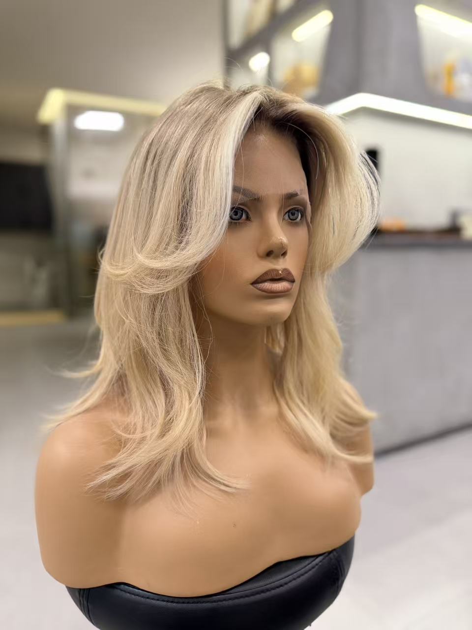 BRYNN | VELVET LUXE LACE TOP WIG — ROOTED WARM BLONDE