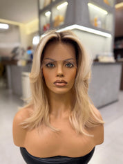 BRYNN | VELVET LUXE LACE TOP WIG — ROOTED WARM BLONDE