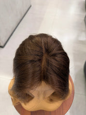 FAYE | VELVET LUXE LACE TOP WIG — ROOTED WARM BRUNETTE · BALAYAGE